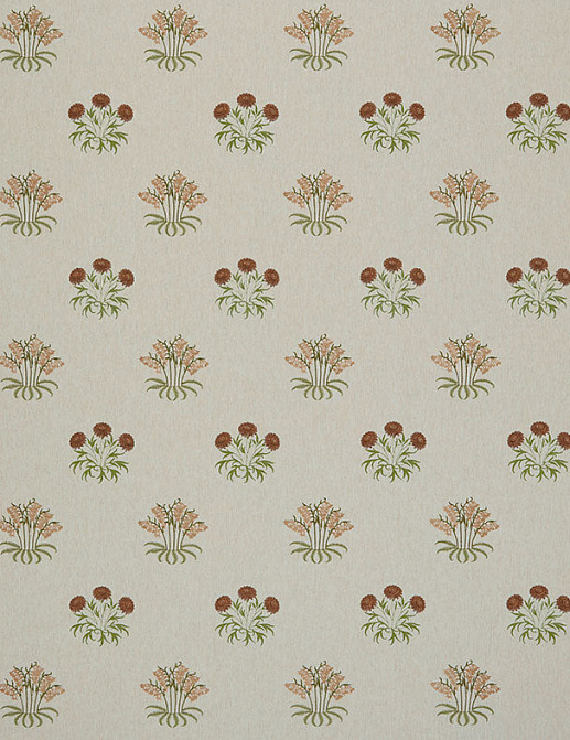 Ткань William Morris At Home Kelmscott Gardens Volume I Lily Flower Embroidery/Madder
