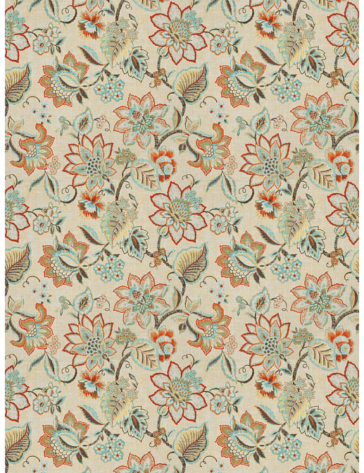 Ткань Fabricut Chromatics Vol.XXIV Guava Stud blossom/Coral garden