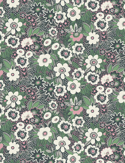 Ткань Blendworth Bazaar Jungle Gardenia/Paloma