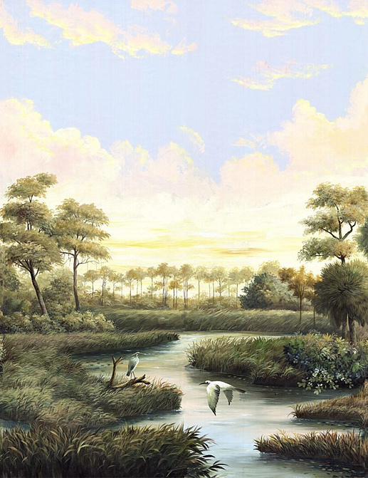 Обои Paul Montgomery Studio Fine Painted Wallpapers Low Country