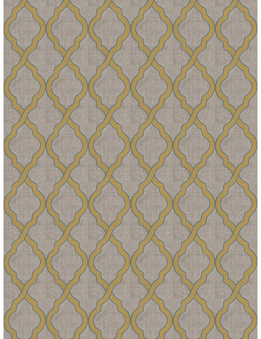 Ткань Fabricut Chromatics Vol.XXIII Teal Oryza ogee/Chartreuse