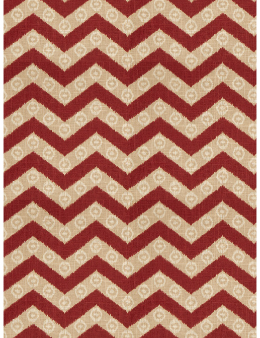 Ткань Fabricut Isabelle Borchgrave Mulberry Chevron kimono/Merlot