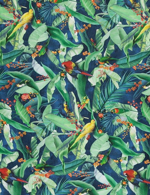 Ткань Galleria Arben Trezor Zamiflora/01-Navy