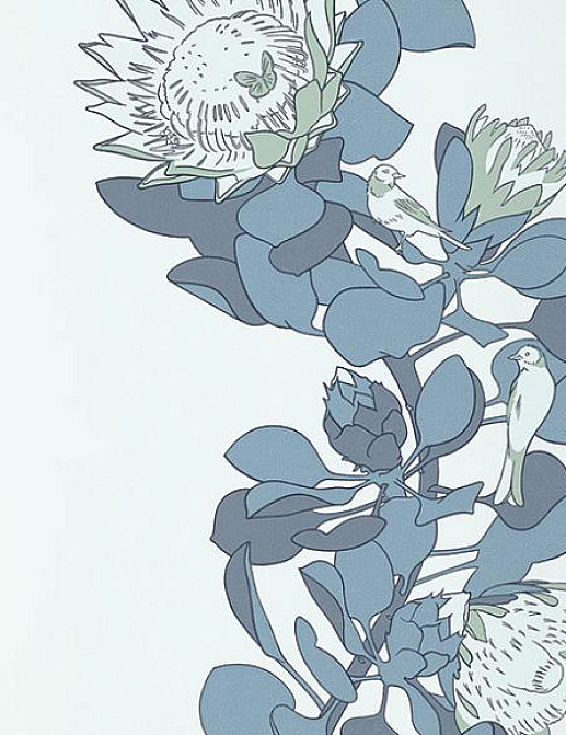 Обои Paint & Paper Library Tresco Protea Trail Blue's Blue