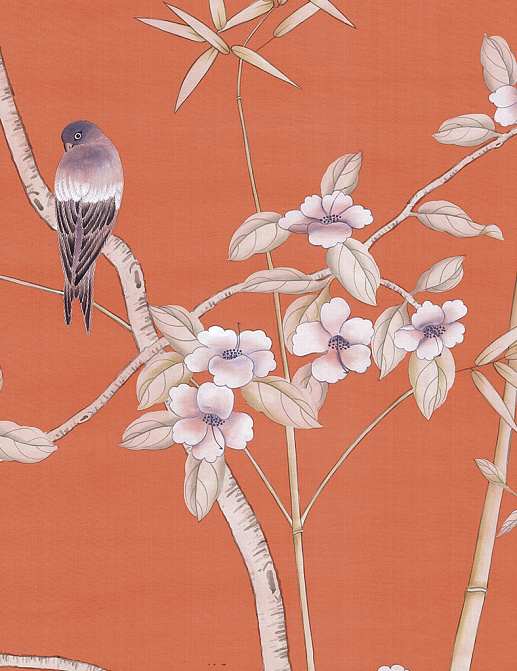 Обои Paul Montgomery Studio Murals For Unique Walls Palace Garden Orange/Orange