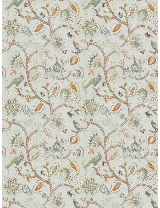 Ткань Fabricut Natural Nuances Vignettes Clay Zoologic/BlueFog