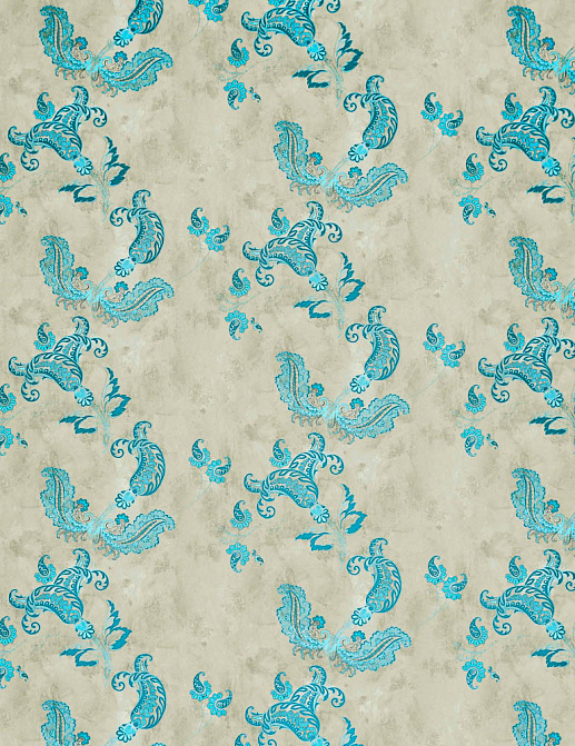 Обои Barneby Gates Book vol.2 BG0800202/Paisley/Turquoise on Old Grey