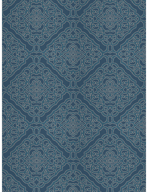 Ткань Fabricut Silk Nuances Lapis Crowe Damask/Nautical