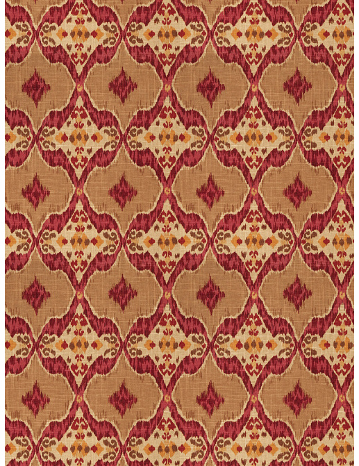 Ткань Fabricut Isabelle Borchgrave Mulberry Nomadic/Merlot