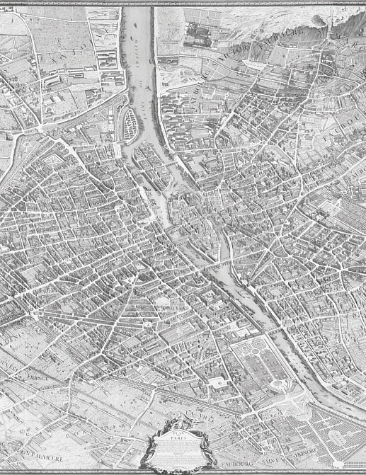 Панно и фотообои Iksel Scenic & Architectural Wallpapers Plan Of Paris