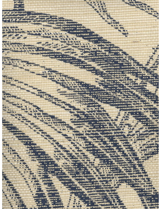 Обои Stroheim Silhouettes Palm Garden Sisal/Navy on Dove