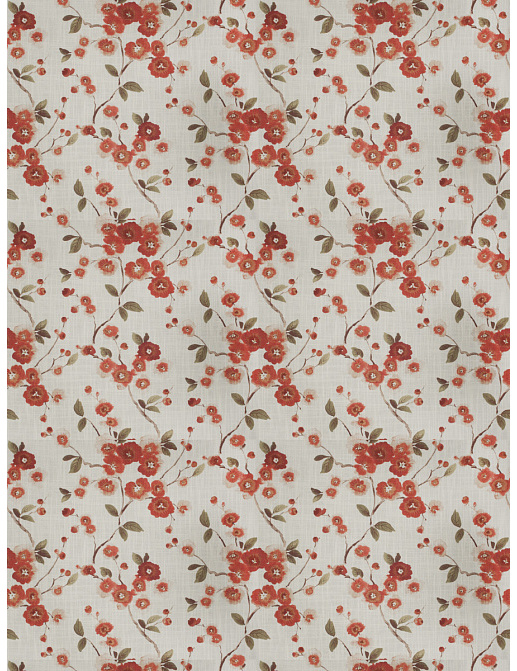 Ткань Fabricut Chromatics Vol.XXV Coral Ottava floral/Coral