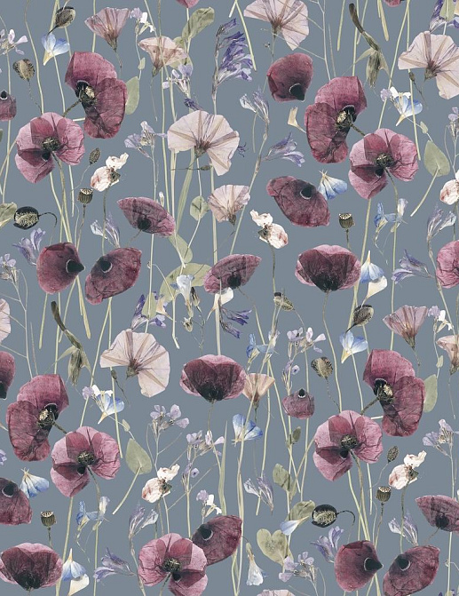 Ткань Marufabrics Florium 02021/Blue