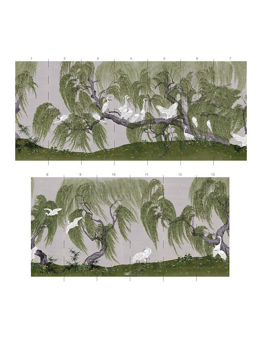 Панно и фотообои Paul Montgomery Studio Printed Mural Collections PMS-HAW/Green&Purpie