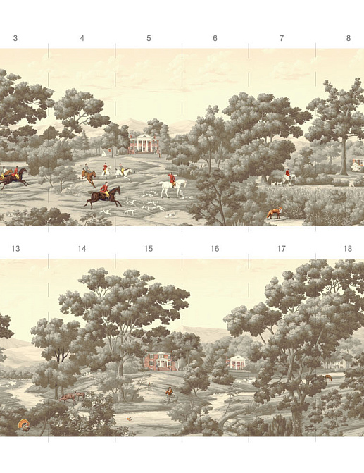 Обои Paul Montgomery Studio Book of Murals (Mural Sources) PN-990-JC/Sepia
