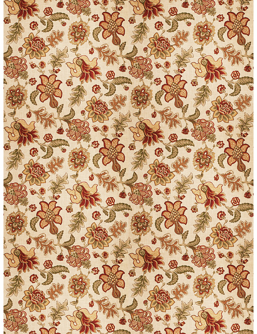 Ткань Fabricut Charlotte Moss Coral Prato/Persimmon