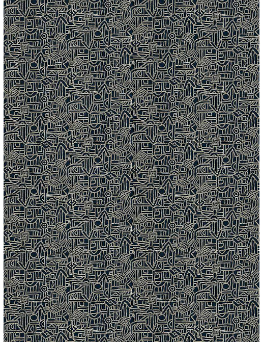 Ткань Fabricut Chromatics Vol.XXVI Azure Hieroglyphics/Midnight