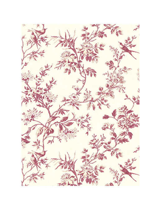Обои Jaima Brown Chanticleer Avignon-Burgundy-Creme