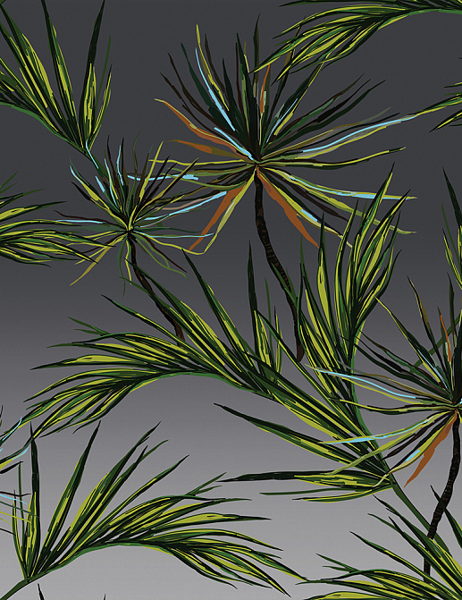 Панно и фотообои Yo2 Luminous Palms LP1.02/Silver