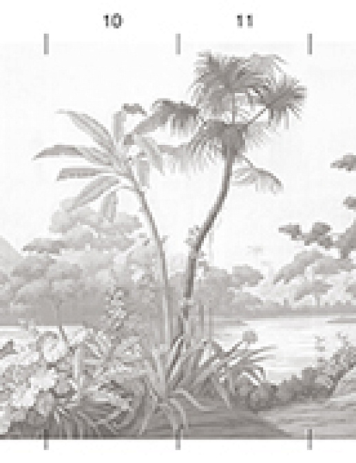 Обои Paul Montgomery Studio Melange Series Tropical Views Grisaille
