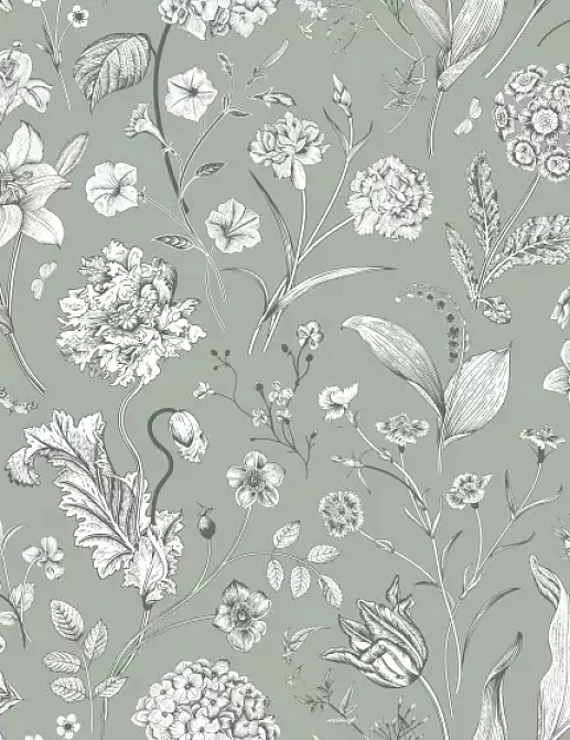 Ткань Серебрянная Студия (Silver Studio) Timeless Botanic D514/03/TW