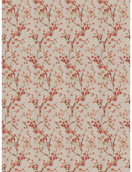 Ткань Fabricut Chromatics Vol.XXV Coral Brovina floral/Coral
