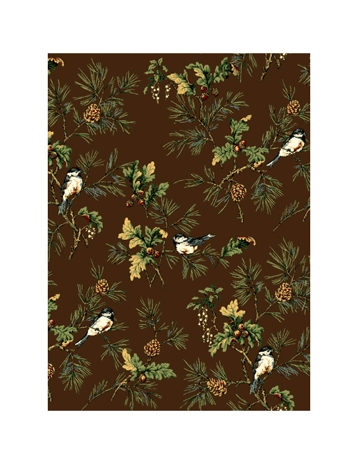 Обои Jaima Brown Retreat Chickadee-Chocolate