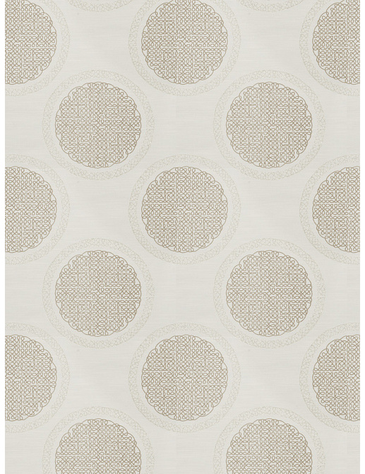 Ткань Fabricut Modern Nuances Vol.II Oyster Norva Medallion/Linen shimmer