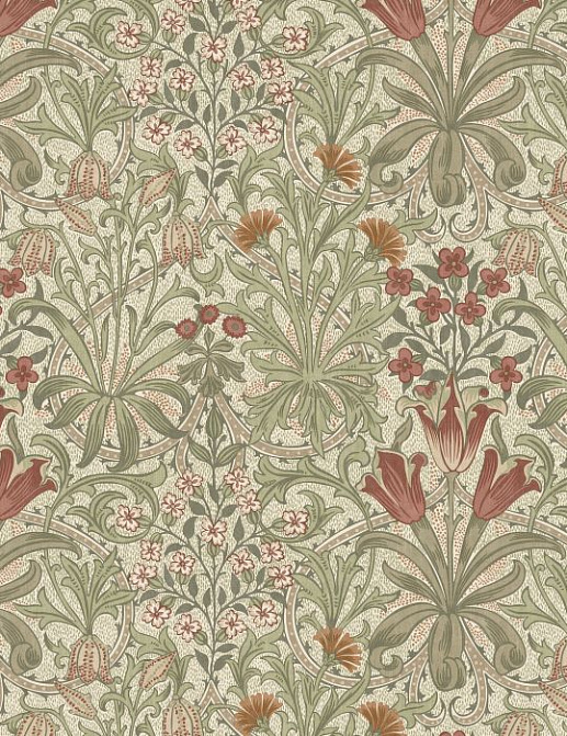 Ткань William Morris At Home Flora & Foliage Volume I WoodlandWeeds/Fern
