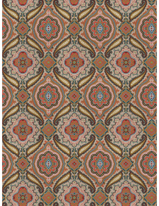Ткань Fabricut Vignettes Vol.XVI Garden Somebody/Vermillion