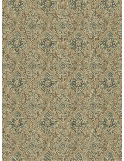 Ткань Fabricut Natural Nuances Vignettes Java MirbeckKilim/AquaCopper