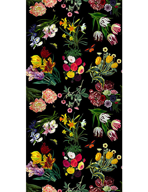 Обои Nicolette Mayer Royal Delft Flora-Fauna-Black