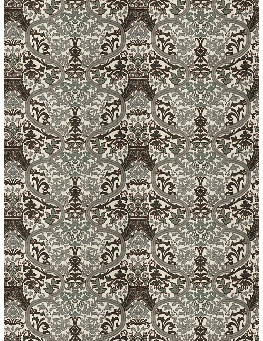 Ткань Fabricut Vignettes Vol.XVI Graphite Critics Damask/Dusk