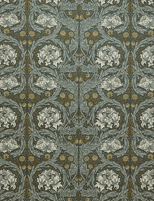 Ткань William Morris At Home Kelmscott Gardens Volume II African Marigold Velvet/Iron