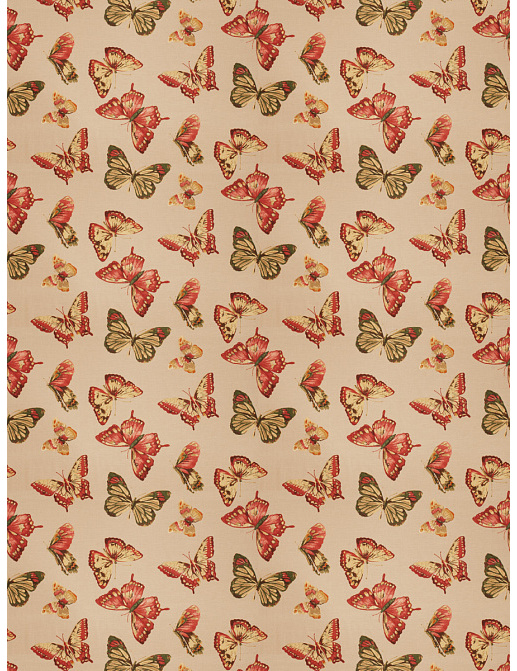 Ткань Fabricut Charlotte Moss Coral Menton/Persimmon