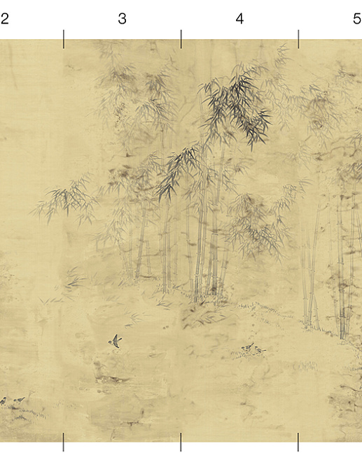 Обои Paul Montgomery Studio Melange Series Bamboo in Mist Teak