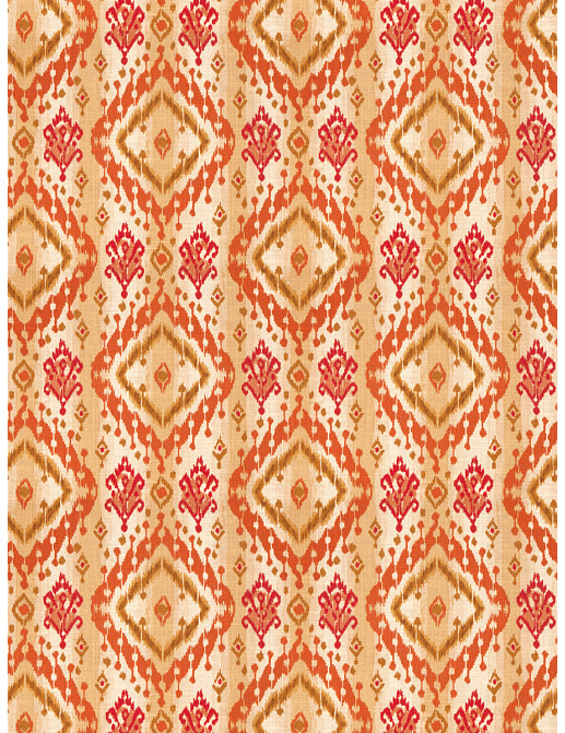 Ткань Fabricut Isabelle De Borchgrave-Color Canyon Ikat paisley/Canyon