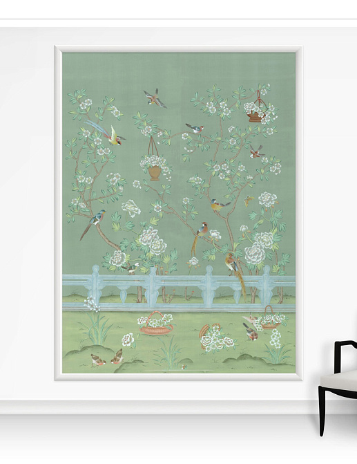 Обои Paul Montgomery Studio Murals For Unique Walls Adriana Diptych/Green