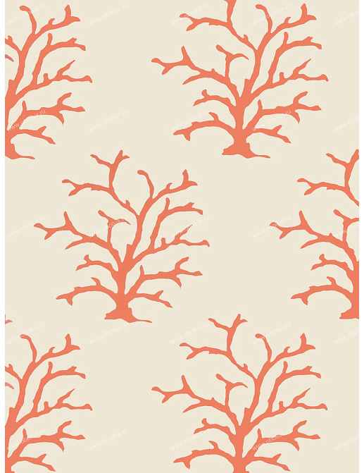 Обои Stroheim Dana Gibson Coral/Persimmon