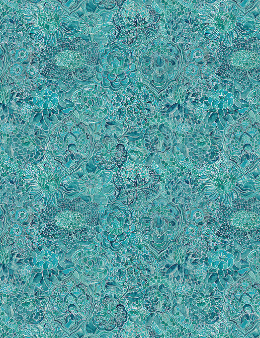 Ткань Blendworth Library Clay/Seaflower