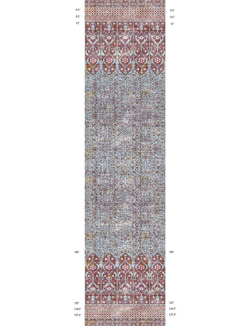 Обои Nicolette Mayer Ottoman Fantasy Iznik Overdye/Turquoise Red