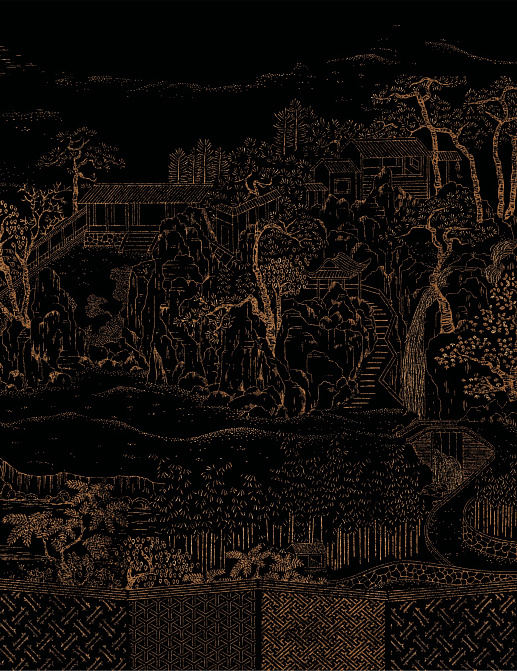 Панно и фотообои Bien Fait Papier Peint Coromandel/Black