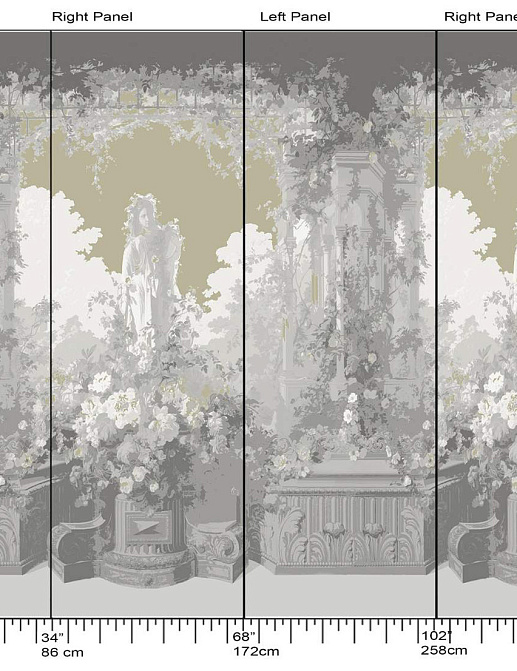 Панно и фотообои Nicolette Mayer Regence Redux Jardin Defosse/Putty