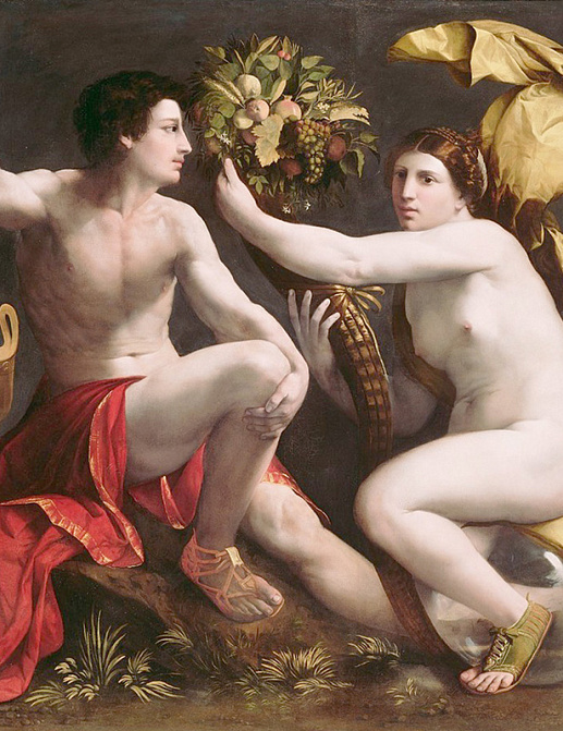Панно и фотообои Affresco Фрески и фотообои Dosso Dossi Giovanni di Niccolo de Lutero Allegory of Fortune