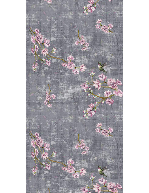 Обои Nicolette Mayer Blossom Chinoiserie Blossom Fantasia/Charcoal