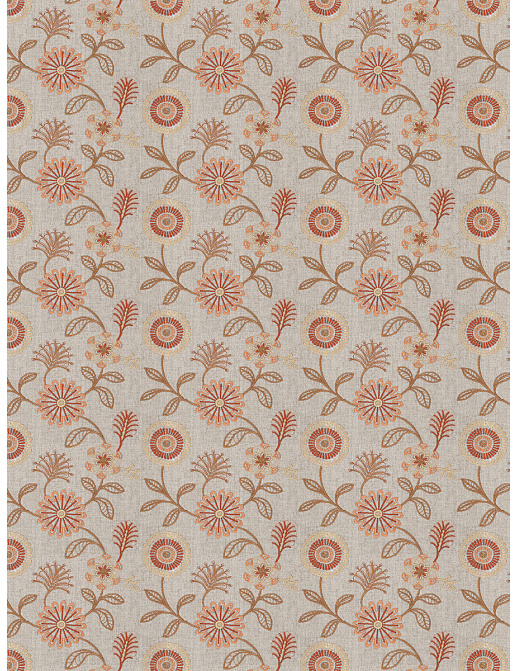 Ткань Fabricut Chromatics Vol.XXIII Sedona Arepa floral/Tangerine