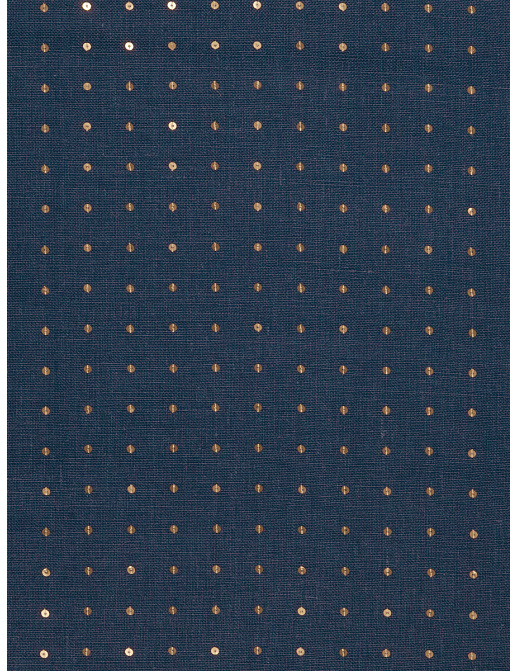 Ткань Fabricut Vignettes Vol.XIV Indigo Sequin linen/Navy