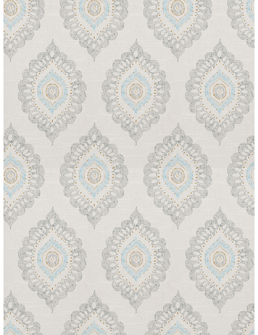 Ткань Fabricut Chromatics Vol.XXIV Navy Area medallion/Peacock