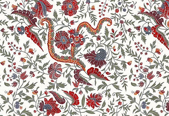 Панно и фотообои Iksel Repeat Design Wallpapers Indienne RW306/cr52/Red