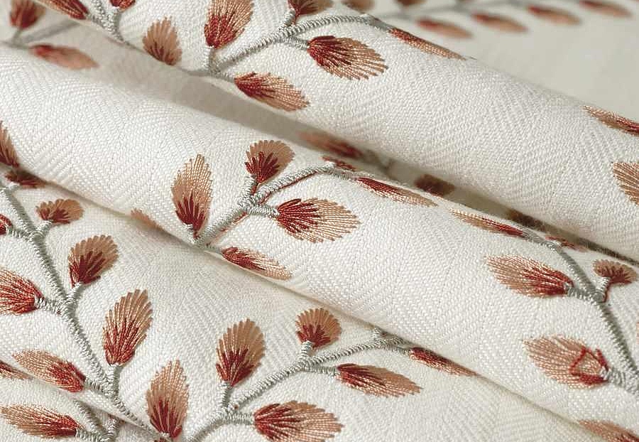 Ткань Fabricut Natural Layers Multipurpose Cedar Sage Akutan/Coral
